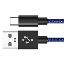 USB To USB-C Cable - 1.0m - Black/Blue