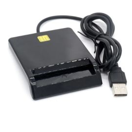 Smart ID Chip Card Reader - USB - Black