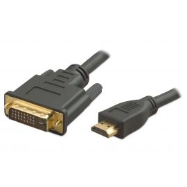 DVI To HDMI Gold Plated Cable - 1.0m - Black
