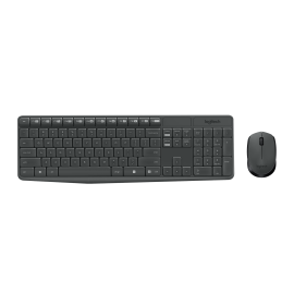 Logitech Wireless Keyboard and Mouse - Black - MK235
