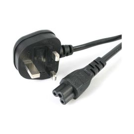 Power Supply Cable - UK 3-Pin Plug - Cloverleaf - 1.8m - Black