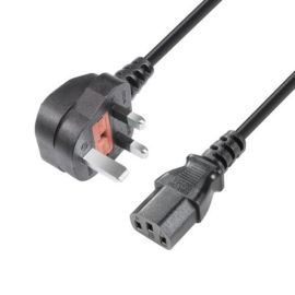Power Supply Cable - UK 3-Pin Plug - Kettle - 1.8m - Black