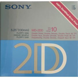 Floppy Disk 5.25 inch Sony MD-2DD 360k Double Sided Double Density x 10