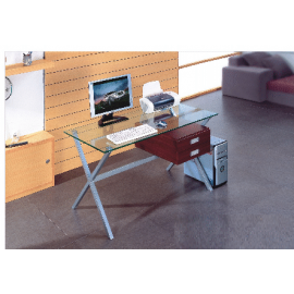 Office-desk-table-computer-home-drawers-glass-top
